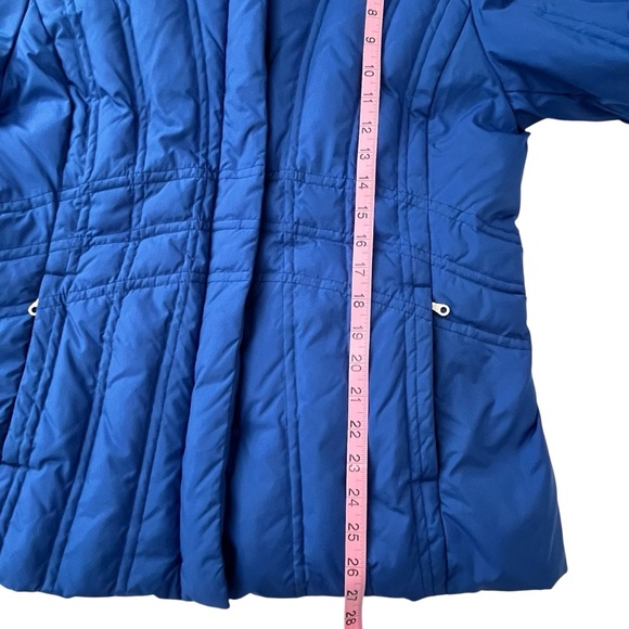 Pendleton Blue Down Puffer Jacket Womens M Lightweight Snap Zip Winter Coat - Picture 5 of 11